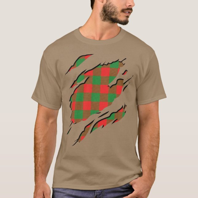 Clan Moncreiffe Tartan Karierte Wirkungen T-Shirt (Vorderseite)