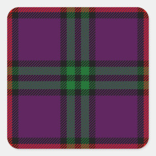 Clan Montgomery Tartan Quadratischer Aufkleber