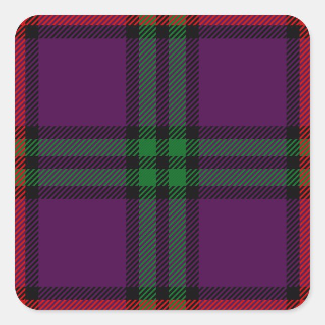 Clan Montgomery Tartan Quadratischer Aufkleber (Vorderseite)