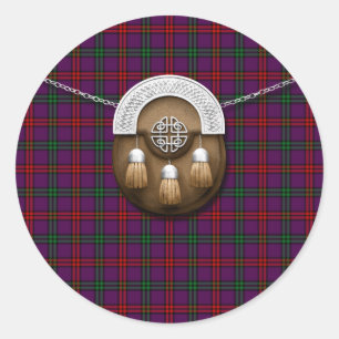 Clan Montgomery Tartan und Sporran Runder Aufkleber