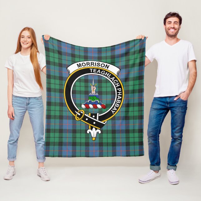 Clan Morrison Ancient Tartan Kariert Fleecedecke (Beispiel)