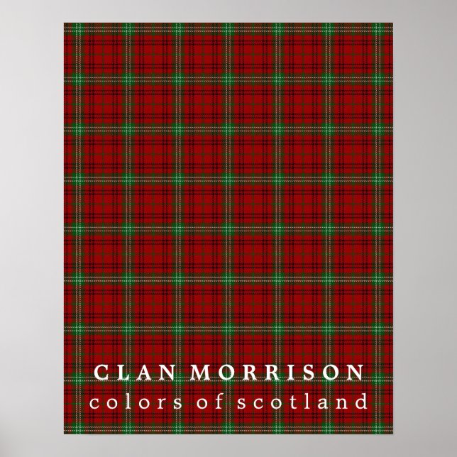 Clan Morrison Colors of Scotland Tartan Poster (Vorne)