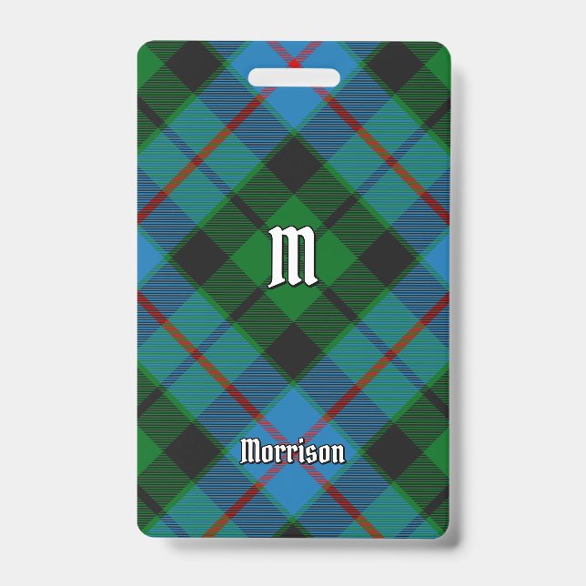 Clan Morrison Jagd Tartan Abzeichen Ausweis (Vorderseite)