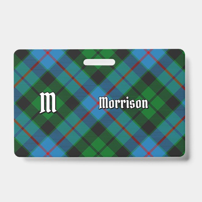 Clan Morrison Jagd Tartan Abzeichen Ausweis (Vorderseite)