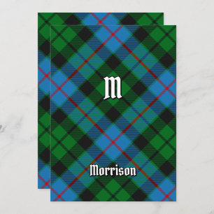 Clan Morrison Jagd Tartan Einladung