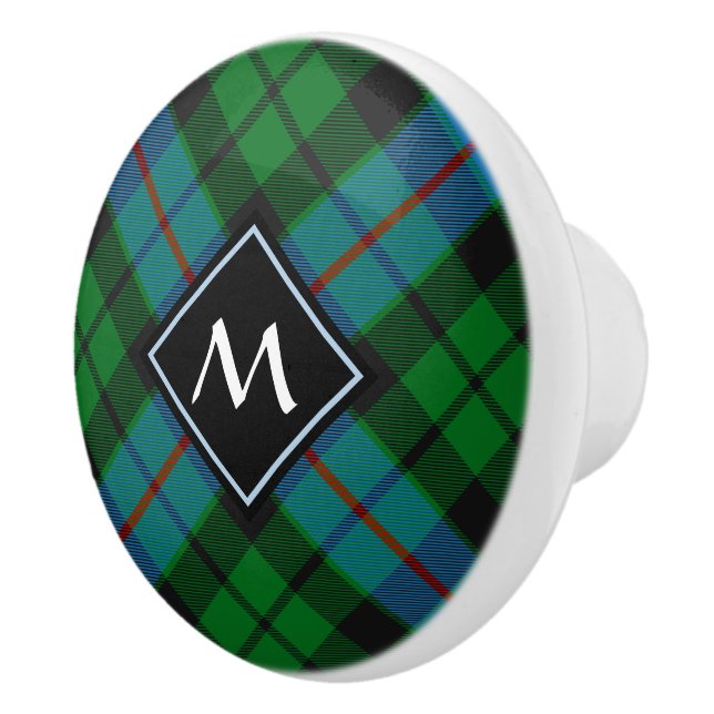 Clan Morrison Jagd Tartan Keramik Knob Keramikknauf (Rechts)