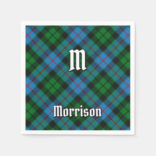 Clan Morrison Jagd Tartan Napkins Serviette (Vorderseite)