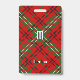 Clan Morrison Red Tartan Abzeichen Ausweis