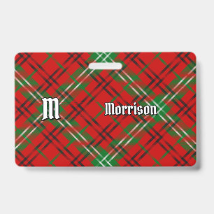 Clan Morrison Red Tartan Abzeichen Ausweis