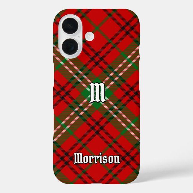 Clan Morrison Red Tartan Case-Mate iPhone Case (Rückseite)
