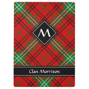 Clan Morrison Red Tartan Clipboard Klemmbrett
