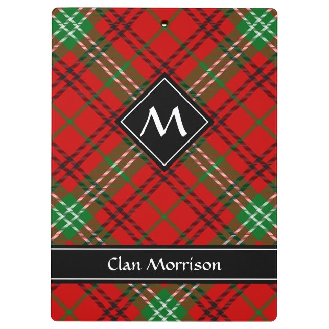 Clan Morrison Red Tartan Clipboard Klemmbrett (Rückseite)