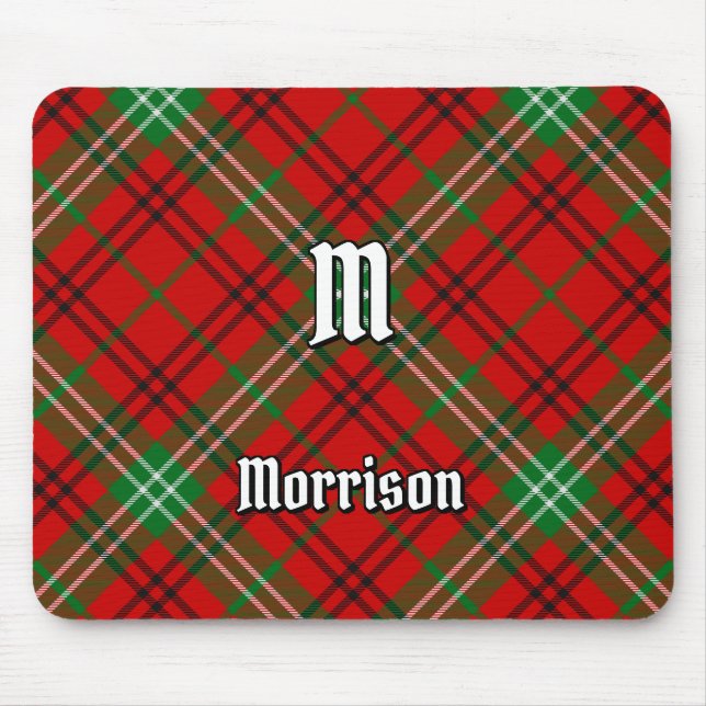 Clan Morrison Red Tartan Mouse Pad Mousepad (Vorne)
