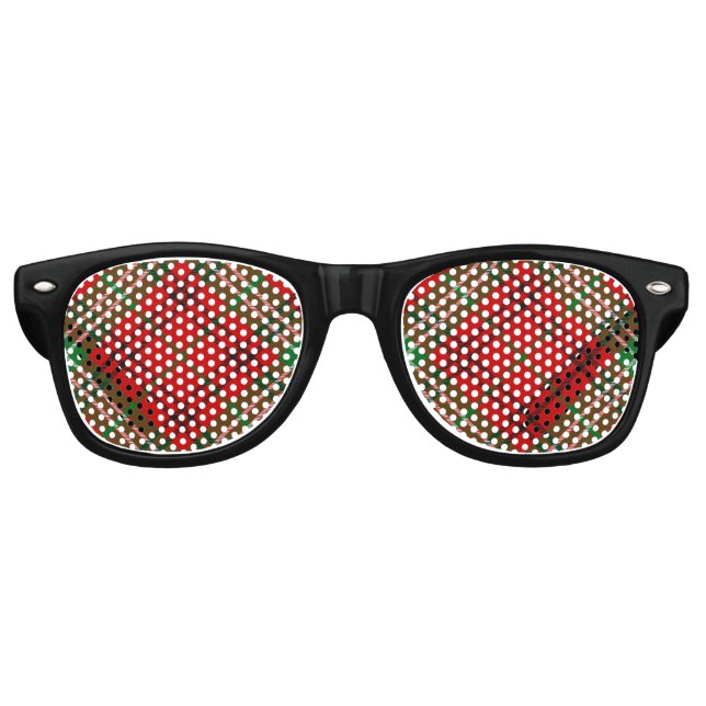 Clan Morrison Red Tartan Retro Sonnenbrille (Vorderseite)