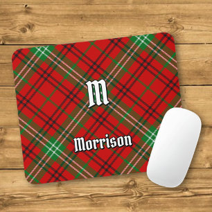 Clan Morrison Rot Tartan Mauspad