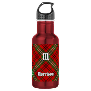 Clan Morrison Roter Tartan Edelstahlflasche