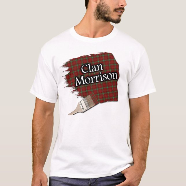Clan Morrison Scottish Tartan Paint Shirt (Vorderseite)