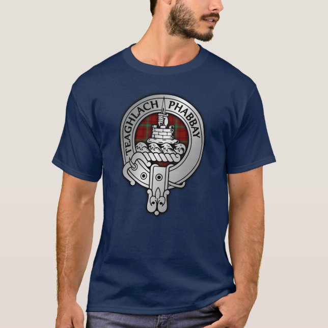 Clan Morrison Wappen & Tartan T-Shirt (Vorderseite)