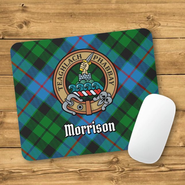 Clan Morrison Wappen über die Jagd auf Tartan Mousepad (Von Creator hochgeladen)