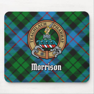 Clan Morrison Wappen über die Jagd auf Tartan Mousepad