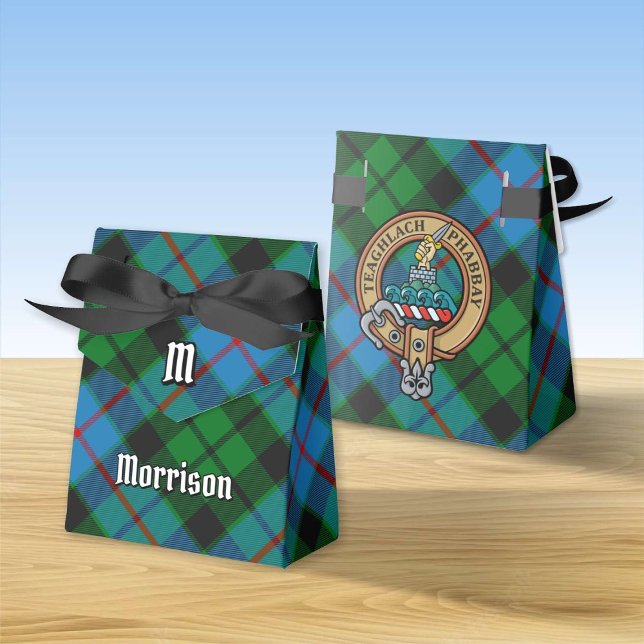 Clan Morrison Wappen über Jagd Tartan Gevor Box Geschenkschachtel (Von Creator hochgeladen)