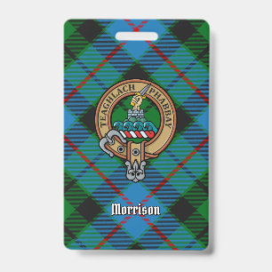 Clan Morrison Wappen über Jagdtartan Ausweis