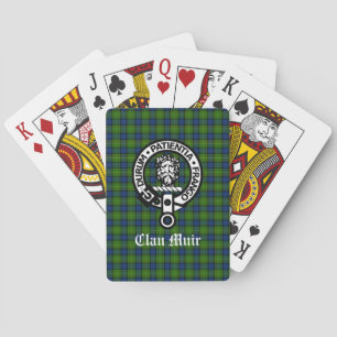 Clan Muir oder mehr Wappen Abzeichen & Tartan Spielkarten
