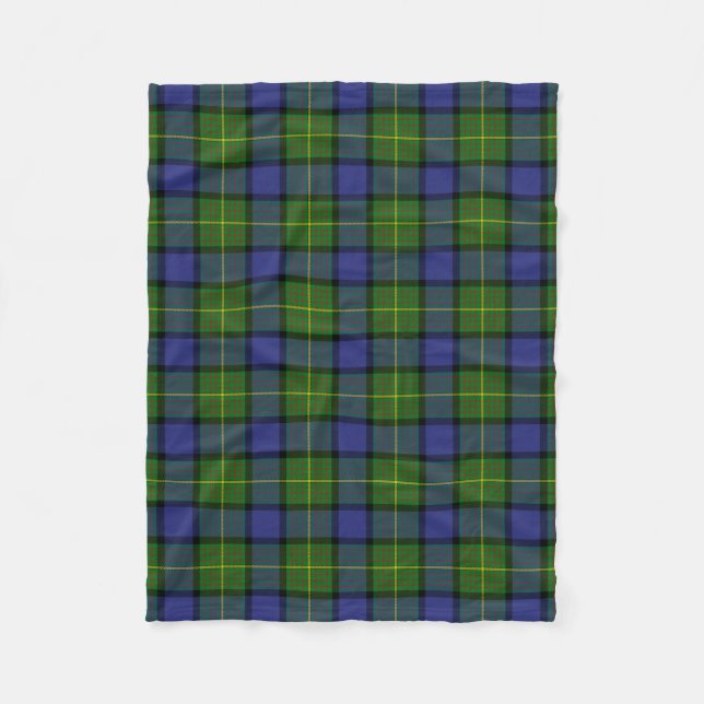 Clan Muir Tartan Kariert Fleecedecke (Vorderseite)