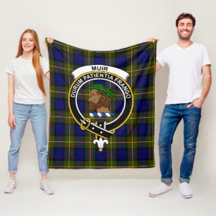 Clan Muir Tartan Schottenmuster Fleecedecke