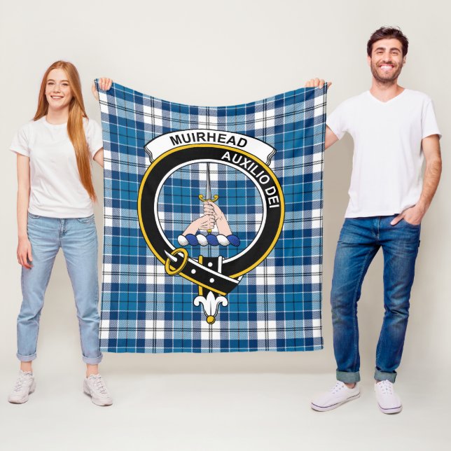 Clan Muirhead Blue Tartan Kariert Fleecedecke (Beispiel)