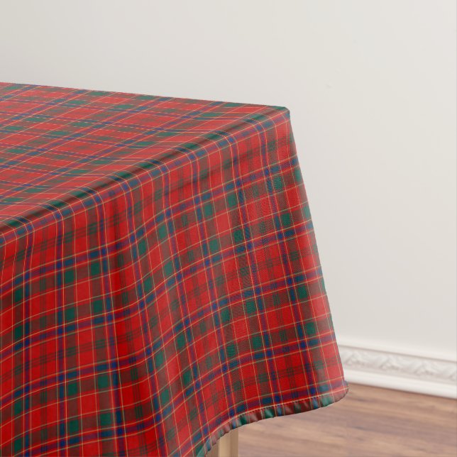 Clan Munro Bright Red Scottish Tartan Tischdecke (Beispiel)