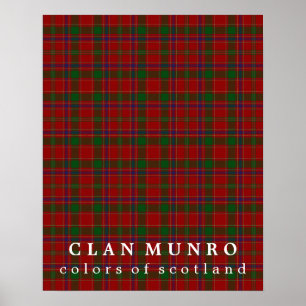 Clan Munro Colors of Scotland Tartan Poster
