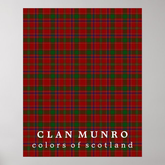 Clan Munro Colors of Scotland Tartan Poster (Vorne)