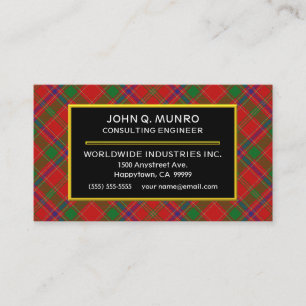 Clan Munro Tartan Kariert Visitenkarte