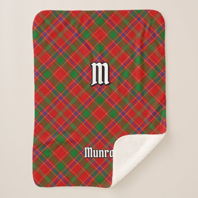 Clan Munro Tartan Sherpadecke (Vorderseite)