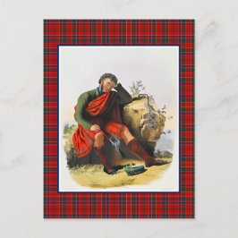 Clan Munro Vintag Illustration Tartan Frame Postkarte