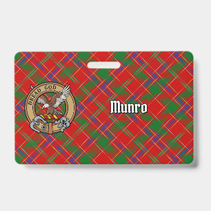 Clan Munro-Wappen über Tartan Ausweis