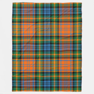 Clan Murray Kariert Tartan Blue Orange Green Karo Fleecedecke
