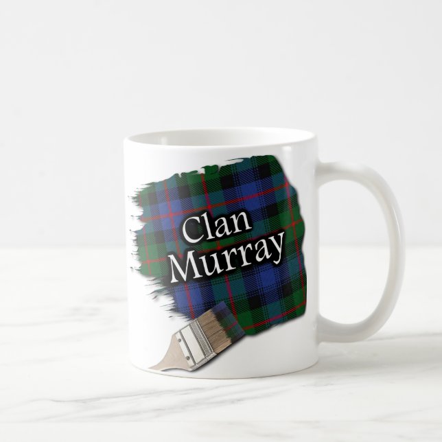 Clan Murray Tartan Paint Brush Cup Tasse (Rechts)