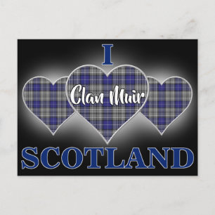 Clan Napier I Love Scotland Tartan Herz Postkarte