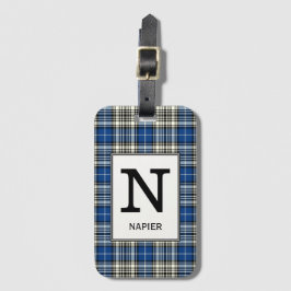 Clan Napier Tartan Mit Monogramm Gepäckanhänger