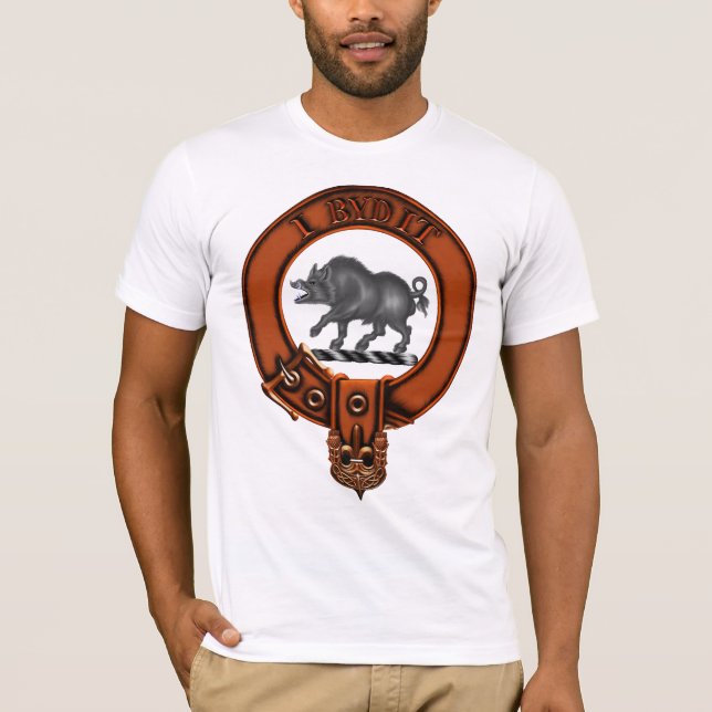 Clan Nesbitt Familienwappen und Targe T-Shirt (Vorderseite)
