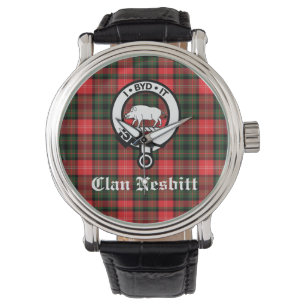 Clan Nesbitt Wappen Abzeichen & Tartan Personalisi Armbanduhr