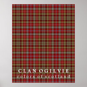Clan Ogilvie Colors of Scotland Tartan Poster