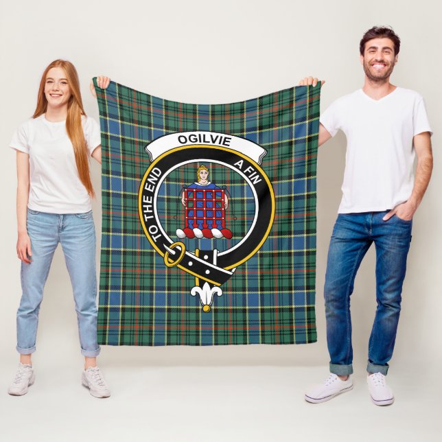 Clan Ogilvie Junting Ancient Tartan Kariert Fleecedecke (Beispiel)