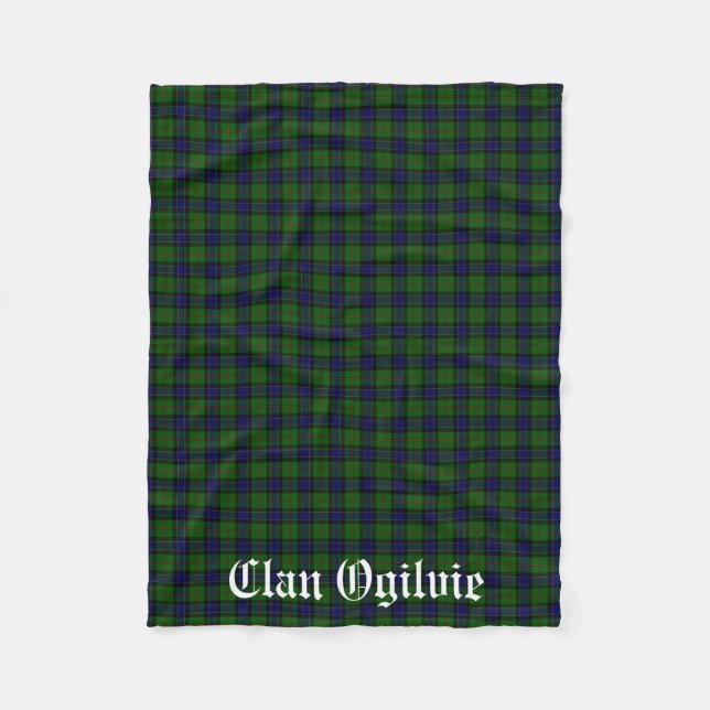 Clan Ogilvie Tartan Kariert Fleecedecke (Vorderseite)