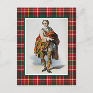 Clan Ogilvie Vintage-Illustration Tartan-Rahmen Postkarte