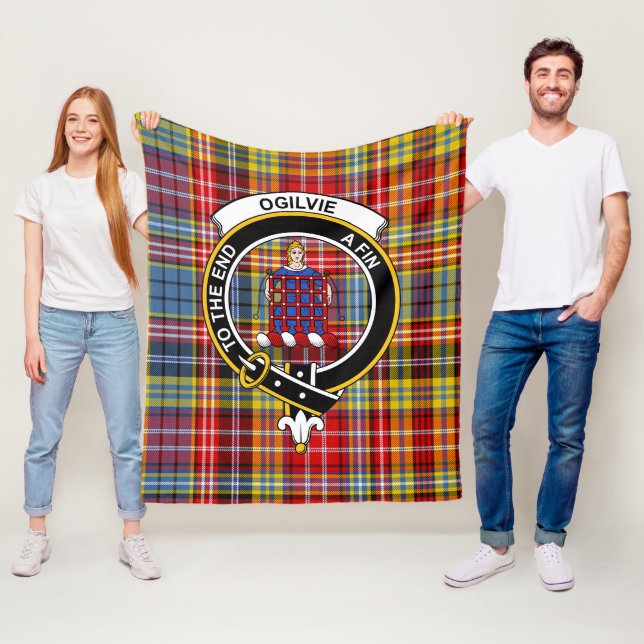 Clan Ogilvie von Airlie Ancient Tartan Kariert Fleecedecke (Beispiel)