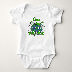 Clan Oliphant Tartan Burst Vintage Geburtsjahr Baby Strampler