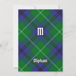 Clan Oliphant Tartan Einladung